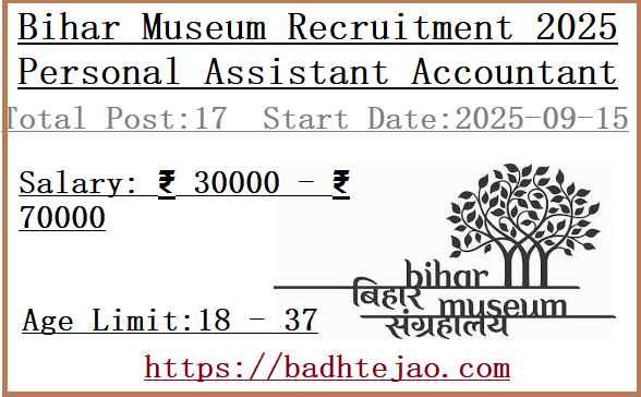 17 Personal Assistant Accountant Jobs In Bihar Museum Recruitment 2025