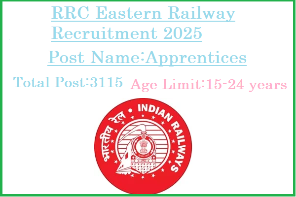 3115 ITI 10th Pass Apprentices Jobs In RRC Eastern Railway Recruitment 2025