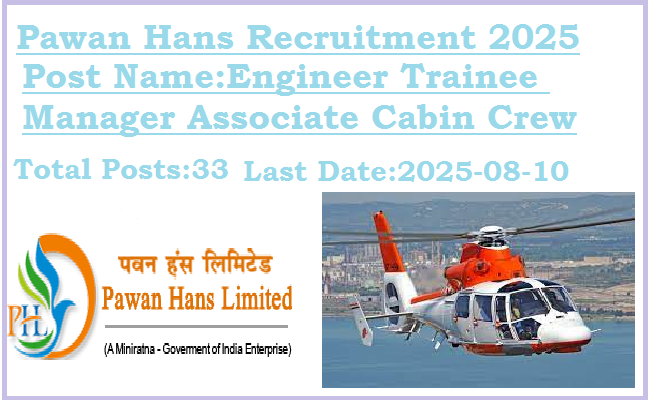 33 Engineer Trainee Manager Jobs In Pawan Hans Recruitment 2025