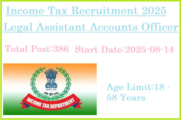 386 Legal Assistant Accounts Officer Jobs In Income Tax Recruitment 2025