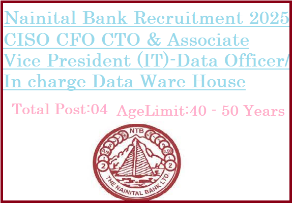 4 CISO CFO Jobs In Nainital Bank Recruitment 2025