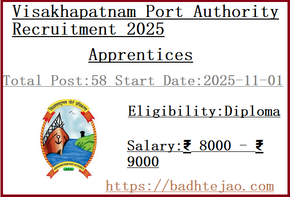 58 Diploma Apprentices Jobs In Visakhapatnam Port Authority Recruitment 2025