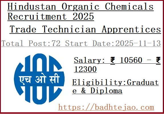 72 Diploma Apprentices Jobs In HOCL Recruitment 2025