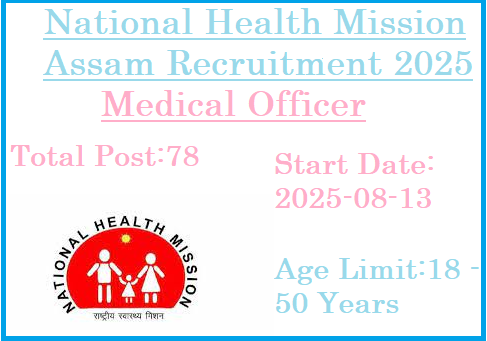 78 Medical Officer Jobs In NHM Assam Recruitment 2025