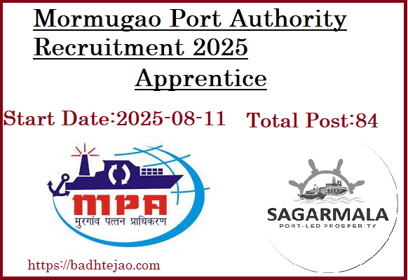 84 Apprentice Jobs In Mormugao Port Authority Recruitment 2025