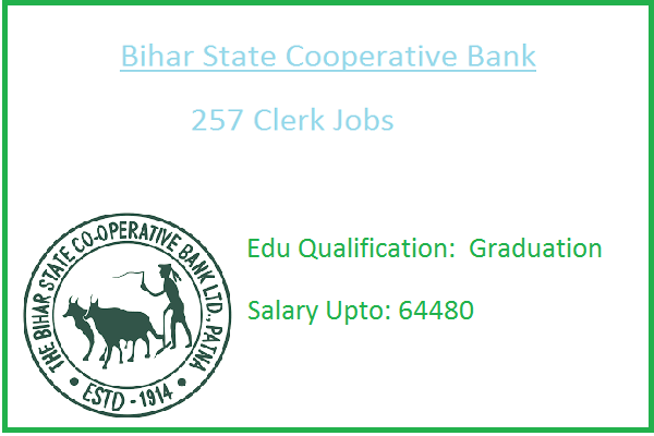 257 Clerk Jobs In Bihar State Cooperative Bank 2025