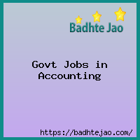 Govt Jobs in Accounting