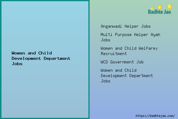 Women and Child Development Department